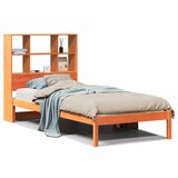 vidaXL Knjižna postelja brez ležišča vošč. rjava 90x200 cm borovina, (21532755) | Shoptok.si