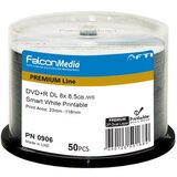 FALCONMEDIA DVD+R 8.5GB DL 8XFFACE WHITE PRINTABLE 50PAC/CAKE/F0906 | Eponuda.com