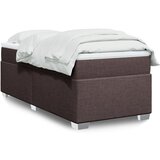 vidaXL Krevet s oprugama i madracem tamnosmeđi 100 x 200 cm od tkanine | shoptok.hr