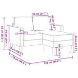 SOFA 2-sjed s ležaljkom u obliku slova L svijetlo siva 125 cm | shoptok.hr