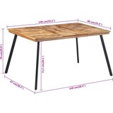  Blagovaonski stol 148x97x76 cm od masivne tikovine | shoptok.hr