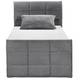 MID.YOU POSTELJA BOXSPRING x , tekstil, leseni material temno siva | Shoptok.si