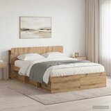 Okvir kreveta s pohranom Hrast artisan 135 x 190 cm | shoptok.hr