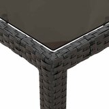  5-dijelni vrtni blagovaonski set s jastucima od poliratana crni Crna 150 cm table length | shoptok.hr