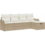  Sjedeća garnitura za vrt 5 kom. Poli ratan Siva 231 x 117 x 85 cm | Shoptok.si
