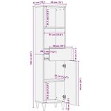 vidaXL Kopalniška omarica s predalom večbarvno 38 x 33,5 x 160 cm | Shoptok.si