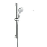 Hansgrohe Crometta 100 650 White Chrome tuš set: ručni tuš sa 1 mlazom, Metaflex C 1600 crevo za tuš i usponska šipka sa kliznim držačem 26652400 Cene