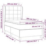 Box spring krevet s madracem tamnosivi 100x200 cm baršunasti | shoptok.hr