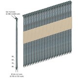 Metabo 4000 papir vezanih žebljev traku 2.8 x 63 mm NK G12 Ring D34° | Shoptok.si