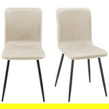 Bessagi Home stol elif, bež, žamet | Shoptok.si