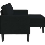 SOFA 2-sjed s ležaljkom u obliku slova L, crna tkanina 125 cm | Eponuda.com