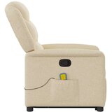  Masažni naslonjač na podizanje od tkanine krem | shoptok.hr