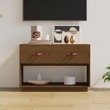 The Living Store ormarić smeđa boja meda 90x40x60 cm od masivne borovine | shoptok.hr