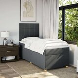 vidaXL Krevet s oprugama i madracem tamnosivi 90 x 190 cm od tkanine | shoptok.hr