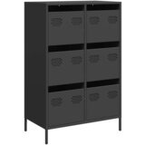 Maison Chic Visoka omara - Komoda - Predalnik črna 68x39x101,5 cm jeklo, (21716886) Cene