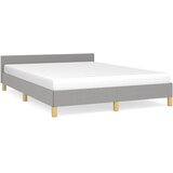  Okvir za krevet bez madraca svjetlosivi 140 x 190 cm od tkanine | shoptok.hr