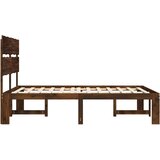  Krevetni okvir s uzglavljem ROSTOCK Tamno smeđa 120 x 190 cm | shoptok.hr