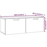  Zidni ormarić boja hrasta 100 x 36,5 x 35 cm konstruirano drvo | shoptok.hr