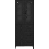  Highboard Crni hrast 69,5 x 34 x 180 cm Konstruirano drvo Slike