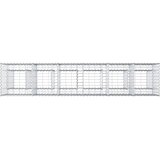  Gabionski uzdignuti krevet 2 pcs Srebrno 250 x 50 x 80 cm | shoptok.hr