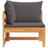  Kutna sofa s tamnosivim jastucima masivno bagremovo drvo | shoptok.hr