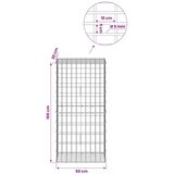  Gabion s žicom debljine 5 mm i mrežom 5x10 cm 50x30x100 cm - 30 cm 100 cm 50 cm | shoptok.hr