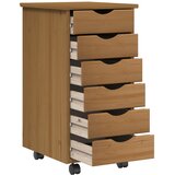  Set stola i pokretnog ormara MOSS 2 pcs Medeno Smeđa | shoptok.hr