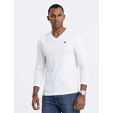 Ombre Men's V-NECK Longsleeve - white | Shoptok.si