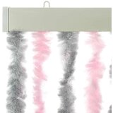  Zastor protiv muha srebrnosivi i ružičasti 100 x 200 cm šenil | shoptok.hr