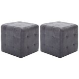 vidaXL Nočne omarice 2 kosa sive 30x30x30 cm umetno semiš usnje Cene