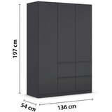 XORA omara za oblačila, siva | Shoptok.si