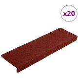  Prostirke za stepenice, samoljepljive, 20 kom., 65x21x4 cm, bordo crvene, pravokutni rub Cijene