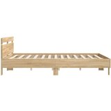  Okvir za krevet s uzglavljem boja hrasta 200x200 cm drveni | shoptok.hr