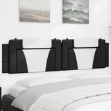  Jastuk za uzglavlje Viana crno-bijeli 193 cm od umjetne kože | shoptok.hr