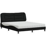  Krevet s madracem Hvar crni 160x200 cm od tkanine | shoptok.hr