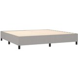  Krevet s oprugama i madracem svjetlosivi 200 x 200cm od tkanine | shoptok.hr