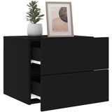  Zidni noćni ormarići s LED svjetlima 2 kom crni | shoptok.hr