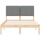  Krevetni okvir s tapiciranim uzglavljem Svijetlo siva Svjetlosiva 195.5 x 125.5 x 84.5 cm | Shoptok.si