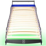  Dječji krevet u obliku trkaćeg automobila LED 90 x 200 cm plavi | shoptok.hr