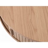 Unique Furniture Okrogla klubska mizica v hrastovem dekorju v svetli naravni barvi ø 85 cm Meta – | Shoptok.si