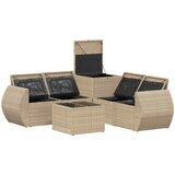  Set sofe 6 kom. Bež i svijetlo siva Poli Rattan i čelik | shoptok.hr