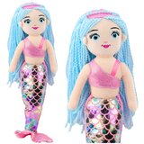 Plišana igračka sirene s holografskim repom, ružičasto-plava, 48 cm | shoptok.hr