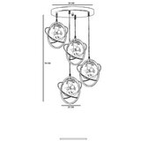 Opviq nepal 4 Lü tepsili eskitme bal Camlı Sarkıt antique chandelier | ePonuda.com