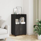 vidaXL Omarica na kolesih črna 55x40x91 cm inženirski les Cene