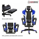 Herzberg HG-8083 gaming i uredska stolica s linearnim akcentom | shoptok.hr