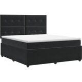  Boxspring krevet s madracem Crna 180 x 200 cm Baršun | shoptok.hr