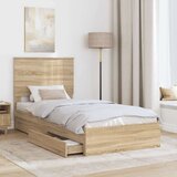  Krevet s od storage Sonoma hrast 90 x 200 cm Konstruirano drvo | shoptok.hr