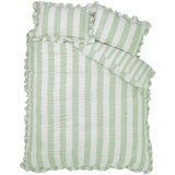Catherine Lansfield Zelena 3-delna posteljnina za zakonsko posteljo 200x200 cm Seersucker Frill Stripe – | Shoptok.si