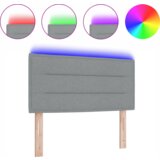 vidaXL LED Uzglavlje Linije Dizajn Svjetlosivo 90 cm Tkanina | shoptok.hr