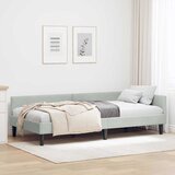  Kutni okvir kreveta Svijetlo siva 100 cm x 200 cm Baršun | shoptok.hr